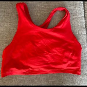 Red lulu bra with eyelet detail